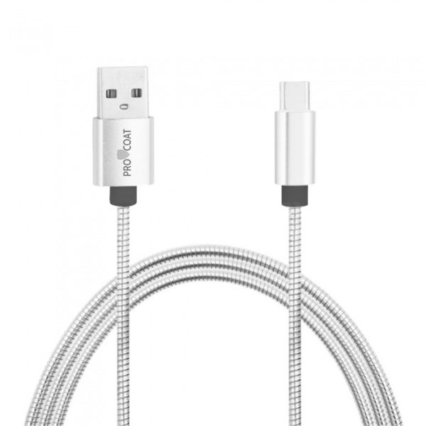 Stainless Steel Spring Micro USB Fast Charging Cable
