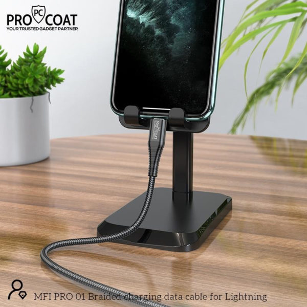 PROCOAT CHARGING CABLE MFI IPHONE PRO 01 ORG-422